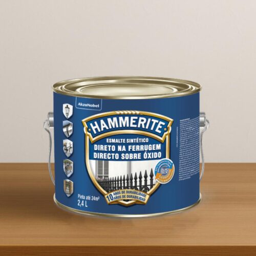 Esmalte Sintético Hammerite Brilhante Coral Branco 2,4L