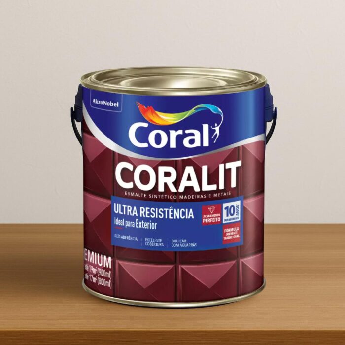 Esmalte Sintético Coralit Fosco Ultra Resistente Branco Neve 900ml