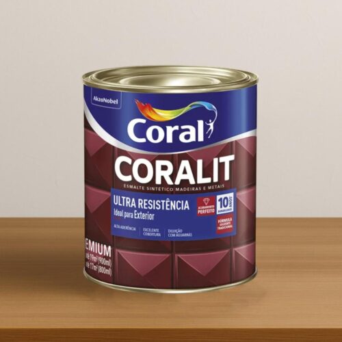 Esmalte Sintético Coralit Alto Brilho Ultra Resistente Branco Neve 900ml