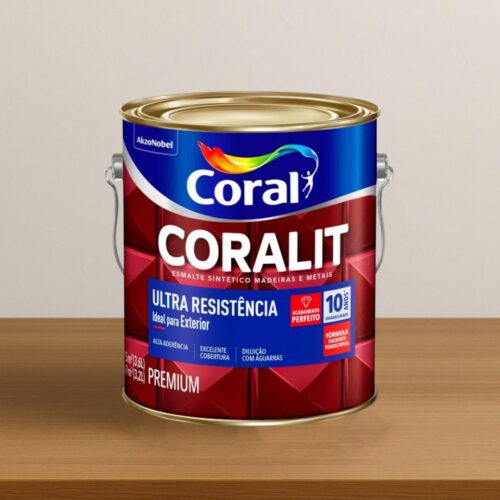 Esmalte Sintético Coralit Acetinado Ultra Resistente Branco Neve 3,6L