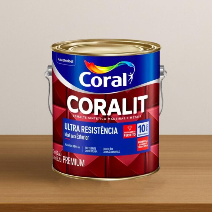 Esmalte Sintético Coralit Acetinado Ultra Resistente Branco Neve 3,6L