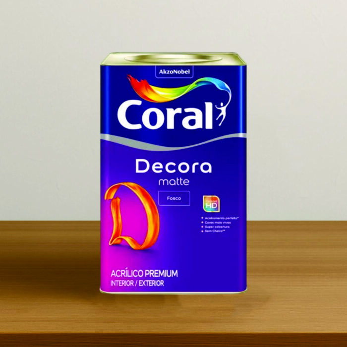 Tinta Acrílica Premium Fosca Coral Matte Branco Neve 18L