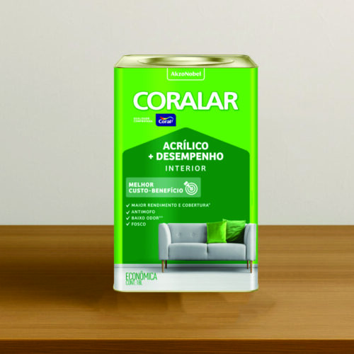 Tinta Acrílica Econômica Fosca Coralar Branco Neve 18L
