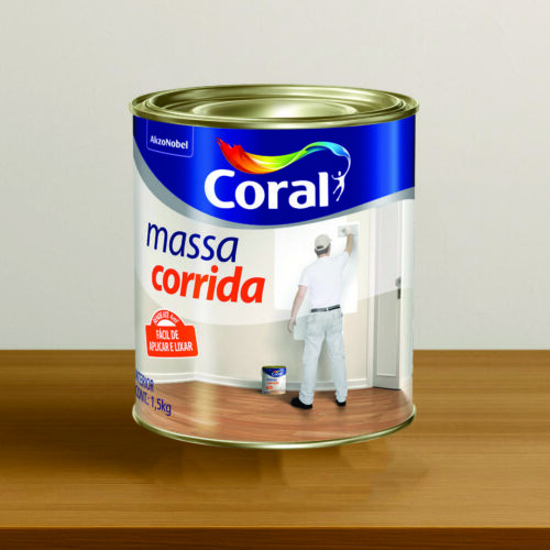 Massa Corrida Coral 1,5 KG Branco Pré Pintura