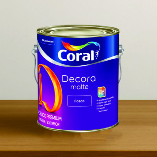 Tinta Acrílica Premium Fosca Coral Matte Branco Neve 3,6L