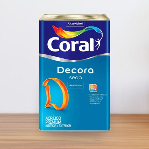 Tinta Acrílica Premium Coral Acetinado Decora Seda Branco Neve 18L