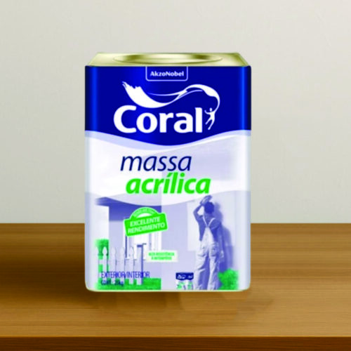 Massa Acrílica Coral 25KG Branco Pré Pintura