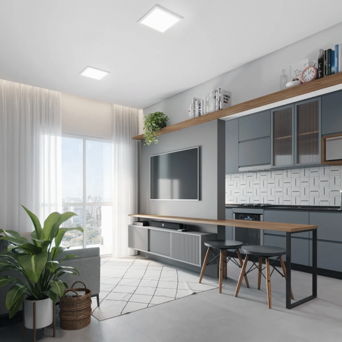 Painel Led Sobrepor Avant Quadrado 4000k Luz Branca 22cm 18 W Bivolt
