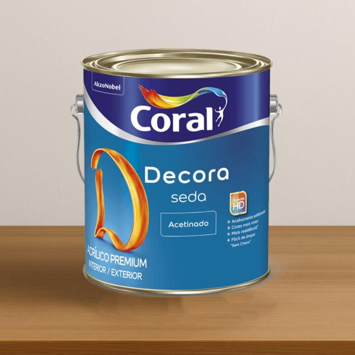 Tinta Acrílica Premium Coral Acetinado Decora Seda Branco Neve 3,6L