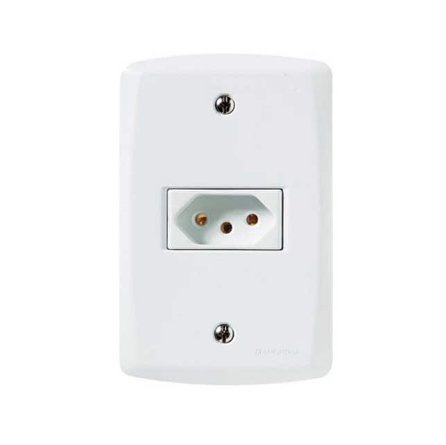Conjunto Tramontina 2P+T 20A/250V LUX2 BRANCO - Imagem 2